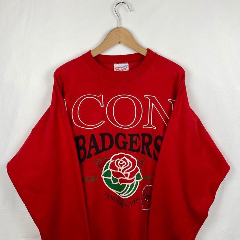 WISCONSIN BADGERS OVERSIZED SWEATSHIRT IN RED